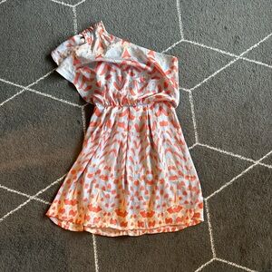 Jessica Simpson Orange and White Casual Dress
